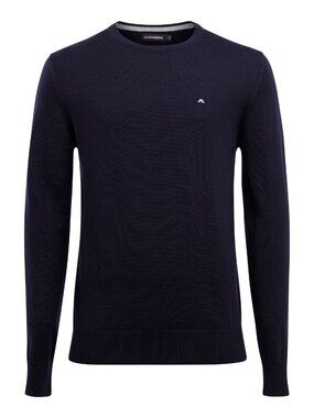 NWT J. Lindeberg Men's Lyle True 100% Merino Wool Navy Crewneck Sweater Size S